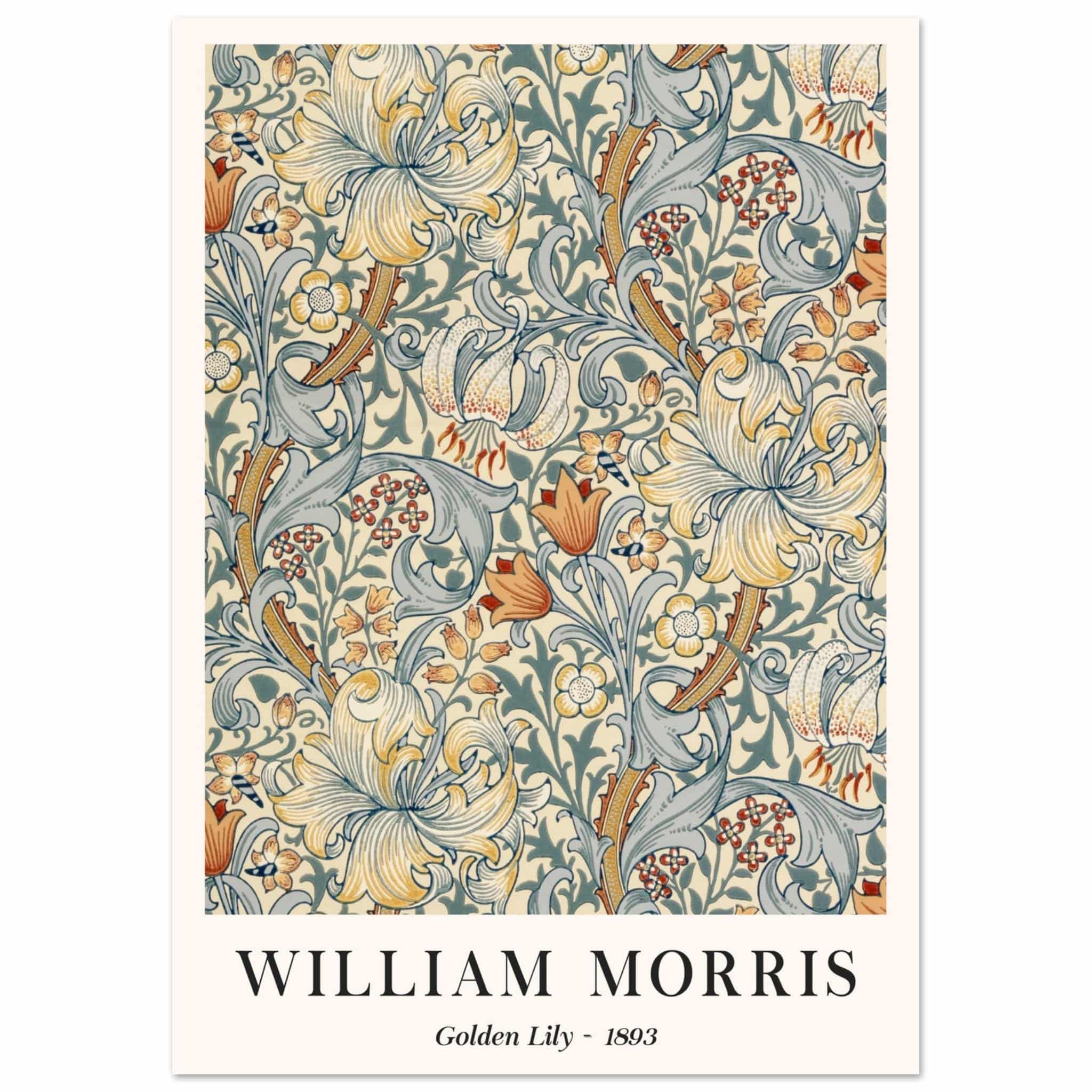Artfulprints Poster William Morris - Golden lilly 1893 - A4 21x29.7 cm