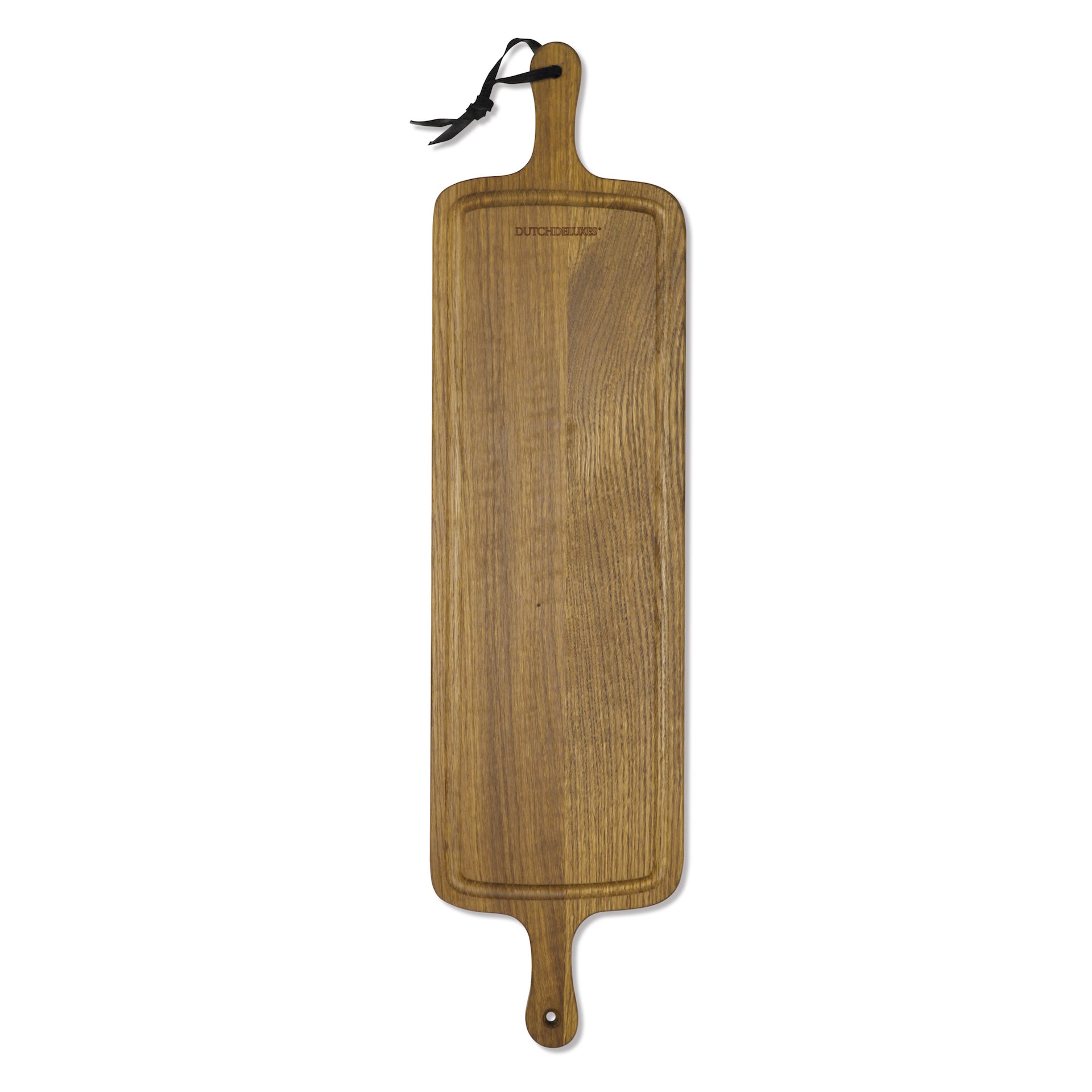 Dutchdeluxes BBQ serveerplank en snijplank Eik XL met 2 handvaten