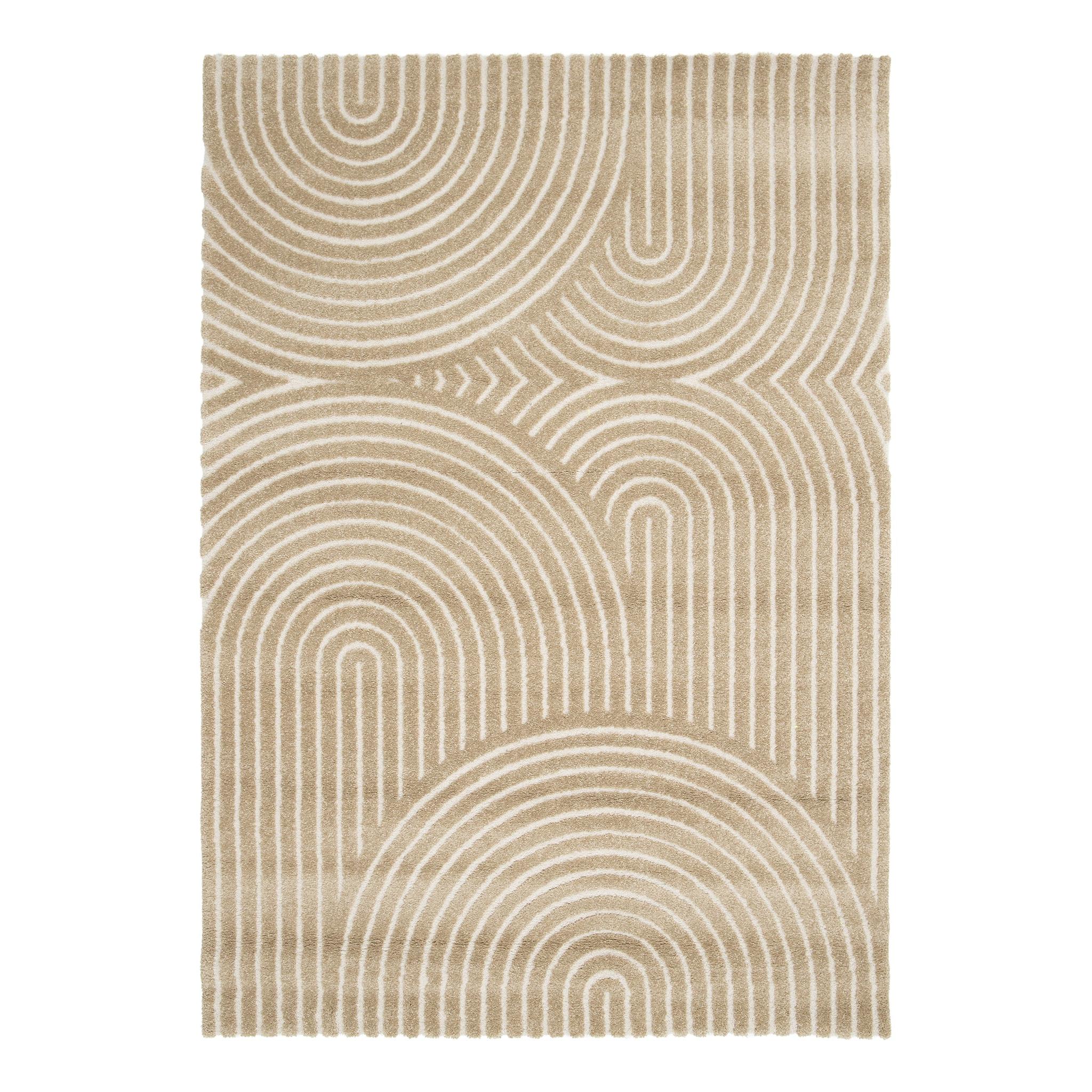 AFK Living vloerkleed Groove - reliëfeffect - kastanje - 160 x 230 cm