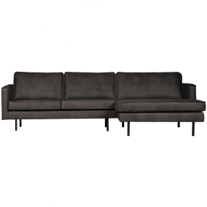 WOOOD chaise longue rechts Rodeo – Eco-leder – Zwart – 85x300x155 WOOOD chaise longue rechts Rodeo – Eco-leder – Zwart – 85x300x155