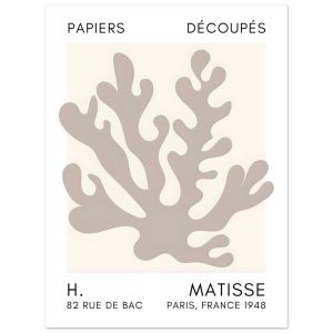 Artfulprints Poster Matisse – Saltflower shapes grey – 30×40 cm – Grij Artfulprints Poster Matisse – Saltflower shapes grey – 30×40 cm – Grij