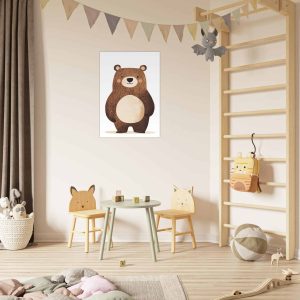 Artfulprints Poster Bruine beer staand – 70×100 cm – Bruin Artfulprints Poster Bruine beer staand – 70×100 cm – Bruin