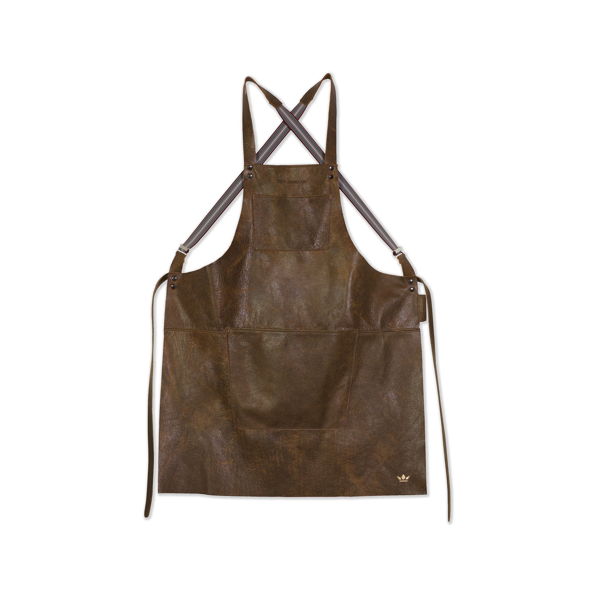 Dutchdeluxes Schort met Bretels - Easy wear - Horeca - Vintage Brown