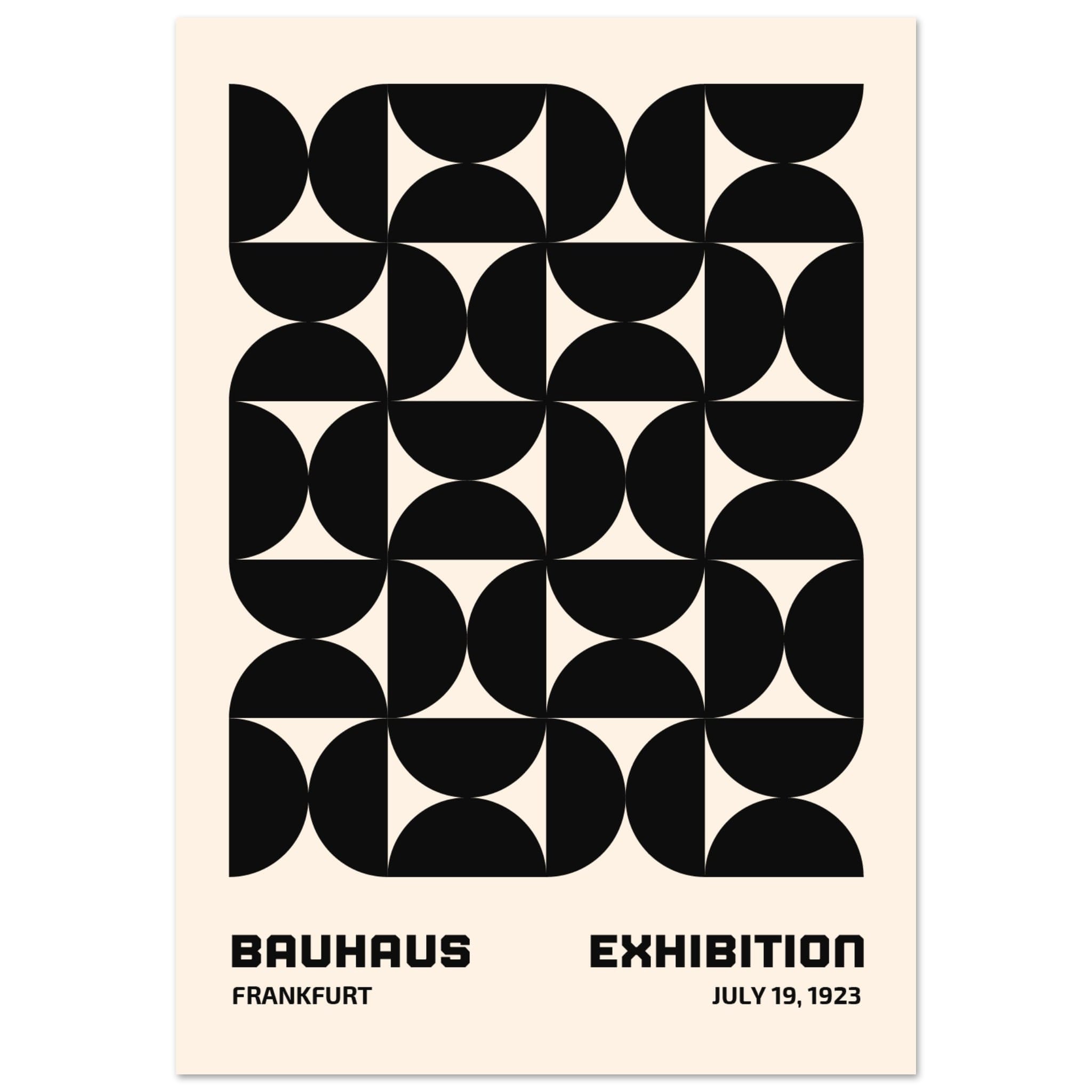 Artfulprints Poster Bauhaus - 19 juli 1923 zwart - 70x100 cm - Zwart /