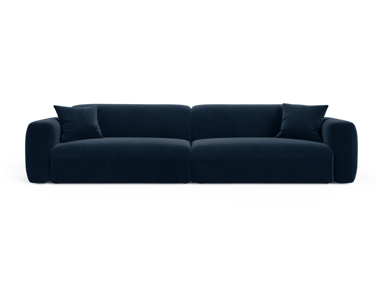 Cosmopolitan Design Modulaire bank Strino 4-zits, flueel koningsblauw