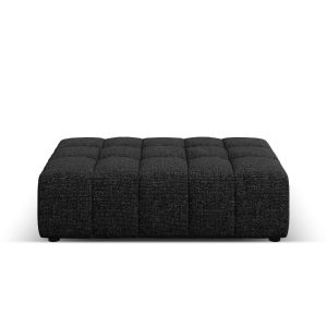 Cosmopolitan Design Poef Chicago chenille zwart – 84x102x42cm