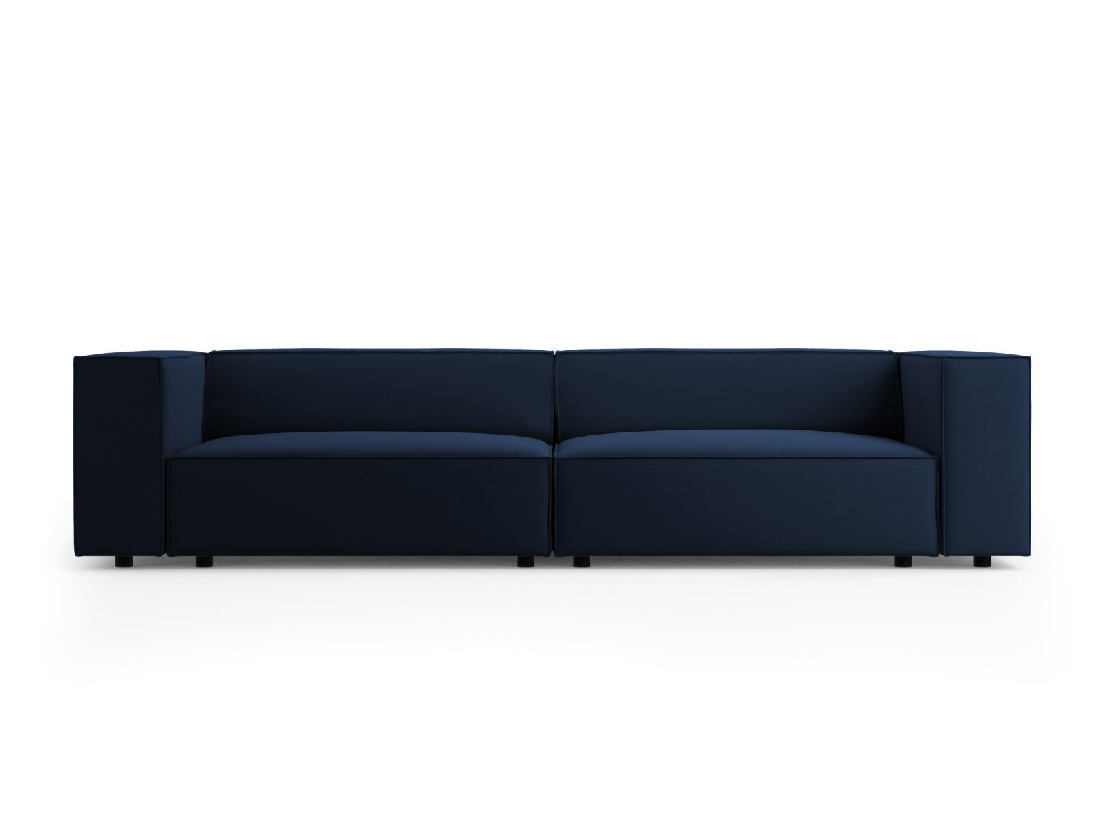 Cosmopolitan Design Bank Arendal 4-zits, flueel, koningsblauw - 102x24