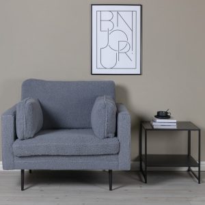 BRAM Fauteuil Renzo – Grijs Teddy