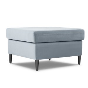 Cosmopolitan Design Poef Kyoto flueel, lichtblauw – 70x70x45cm Cosmopolitan Design Poef Kyoto flueel, lichtblauw – 70x70x45cm