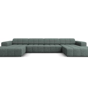 Cosmopolitan Design Panoramische bank Chicago 6-zits, chenille olie – Cosmopolitan Design Panoramische bank Chicago 6-zits, chenille olie –
