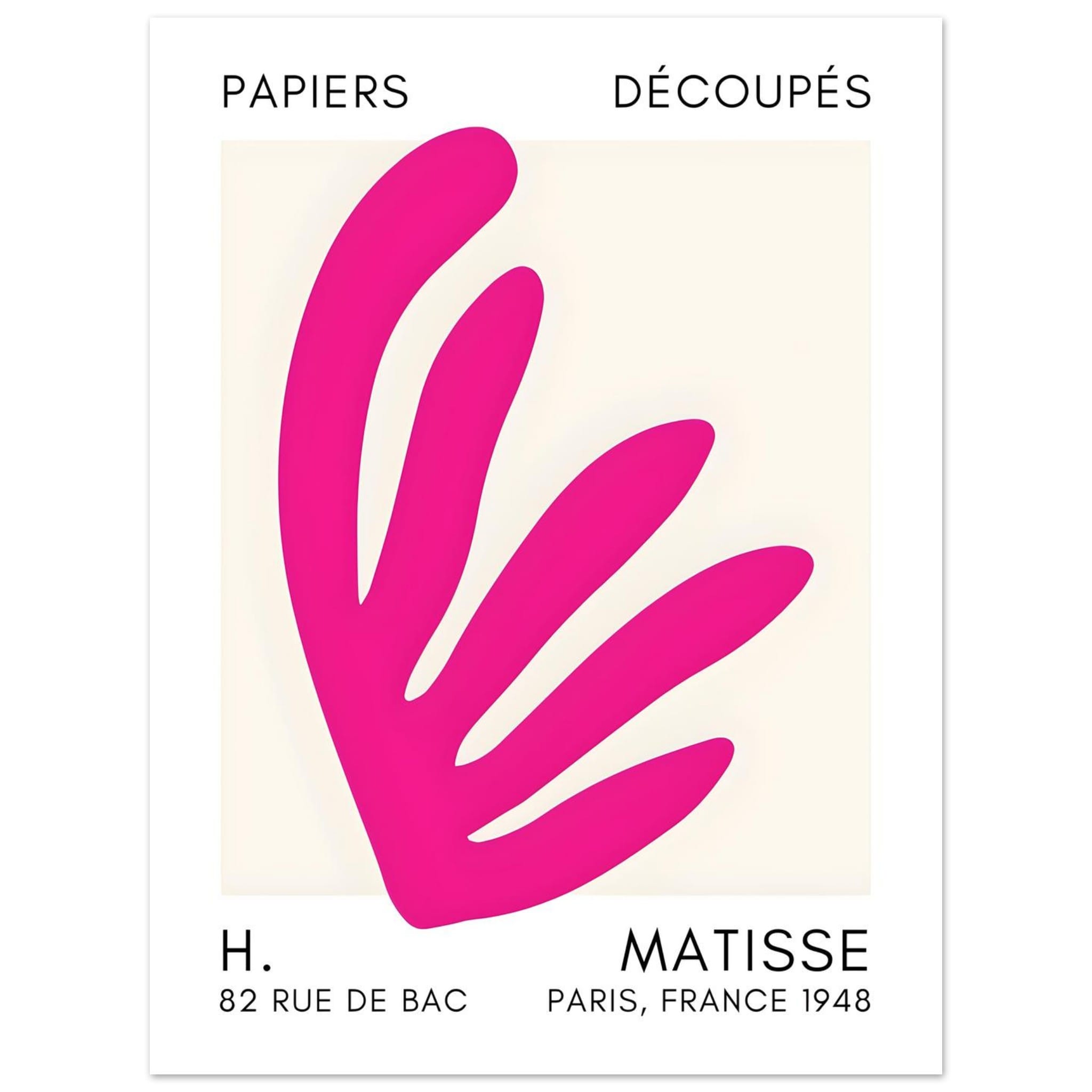 Artfulprints Poster Matisse – Aquatic impression pink - 30x40 cm - Roz