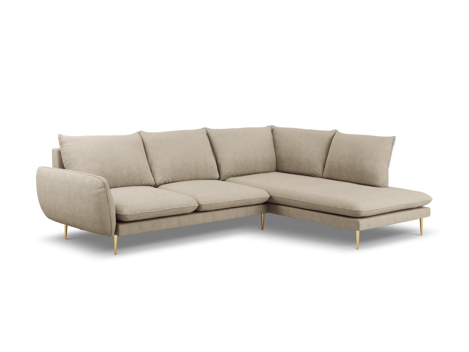 Cosmopolitan Design rechter hoekbank Vienna 6-zits, structurele stof,