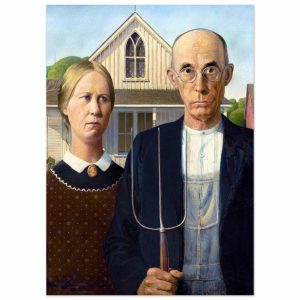 Artfulprints Poster Grant Wood – American gothic – 50×70 cm – Meerkleu Artfulprints Poster Grant Wood – American gothic – 50×70 cm – Meerkleu