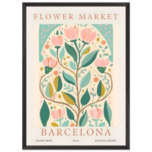 Artfulprints Poster met Lijst Flower market – Barcelona – 50×70 cm – M Artfulprints Poster met Lijst Flower market – Barcelona – 50×70 cm – M