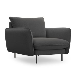 Cosmopolitan Design Fauteuil Vienna structurele stof, donkergrijs – 94 Cosmopolitan Design Fauteuil Vienna structurele stof, donkergrijs – 94