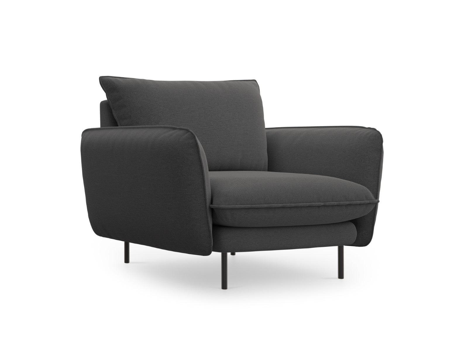 Cosmopolitan Design Fauteuil Vienna structurele stof, donkergrijs - 94