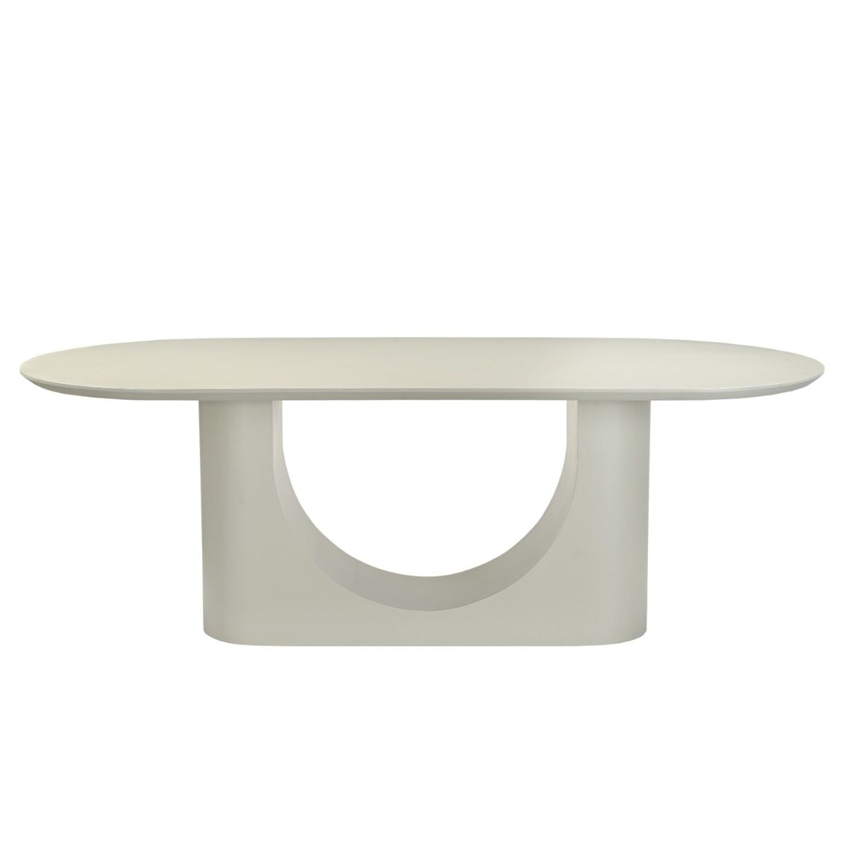 DÉJA Living Eettafel Motala - Ovaal Off White Betonlook - 180x100x76cm