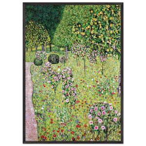 Artfulprints Poster met Lijst Gustav Klimt – Orchard with roses – 70×1 Artfulprints Poster met Lijst Gustav Klimt – Orchard with roses – 70×1
