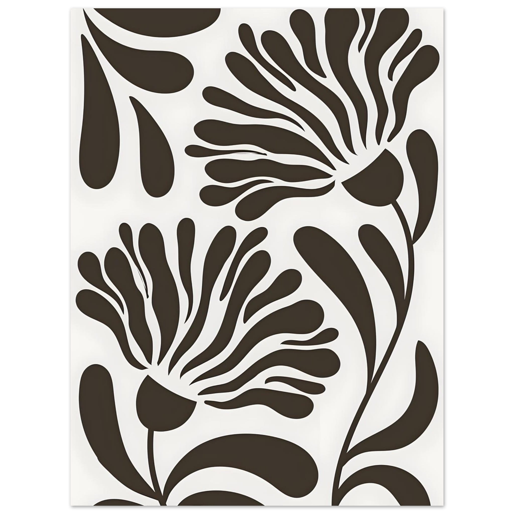 Artfulprints Poster Matisse – Wildflower line - 30x40 cm - Zwart / Wit