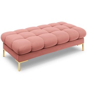 Cosmopolitan Design Bank Bali 2-zits, flueel, roze – 62x133x40cm Cosmopolitan Design Bank Bali 2-zits, flueel, roze – 62x133x40cm