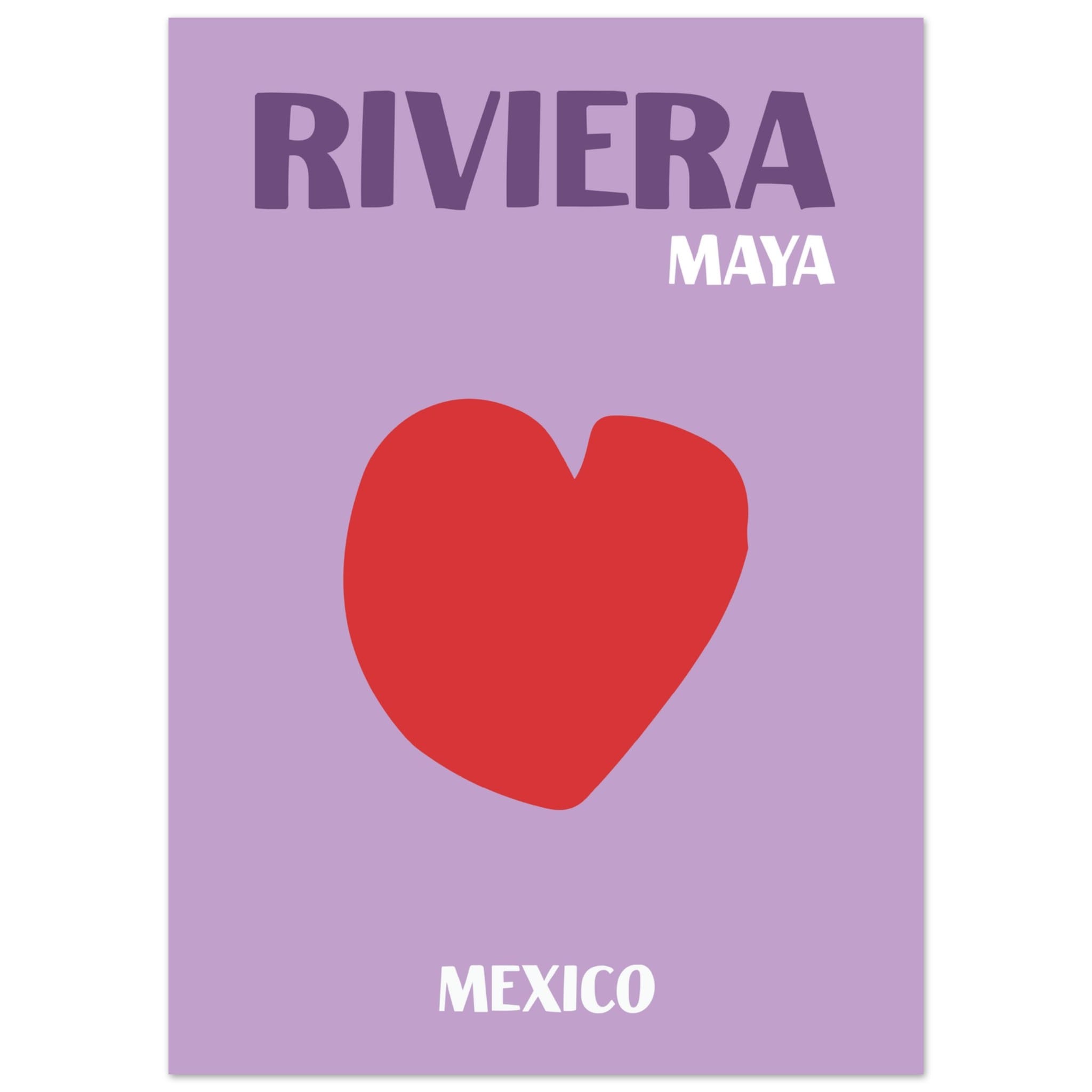 Artfulprints Poster Mexico - Riviera Maya - 50x70 cm - Paars