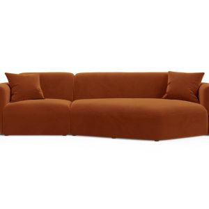Cosmopolitan Design Modulaire hoekbank rechts Strino 3-zits, flueel te Cosmopolitan Design Modulaire hoekbank rechts Strino 3-zits, flueel te