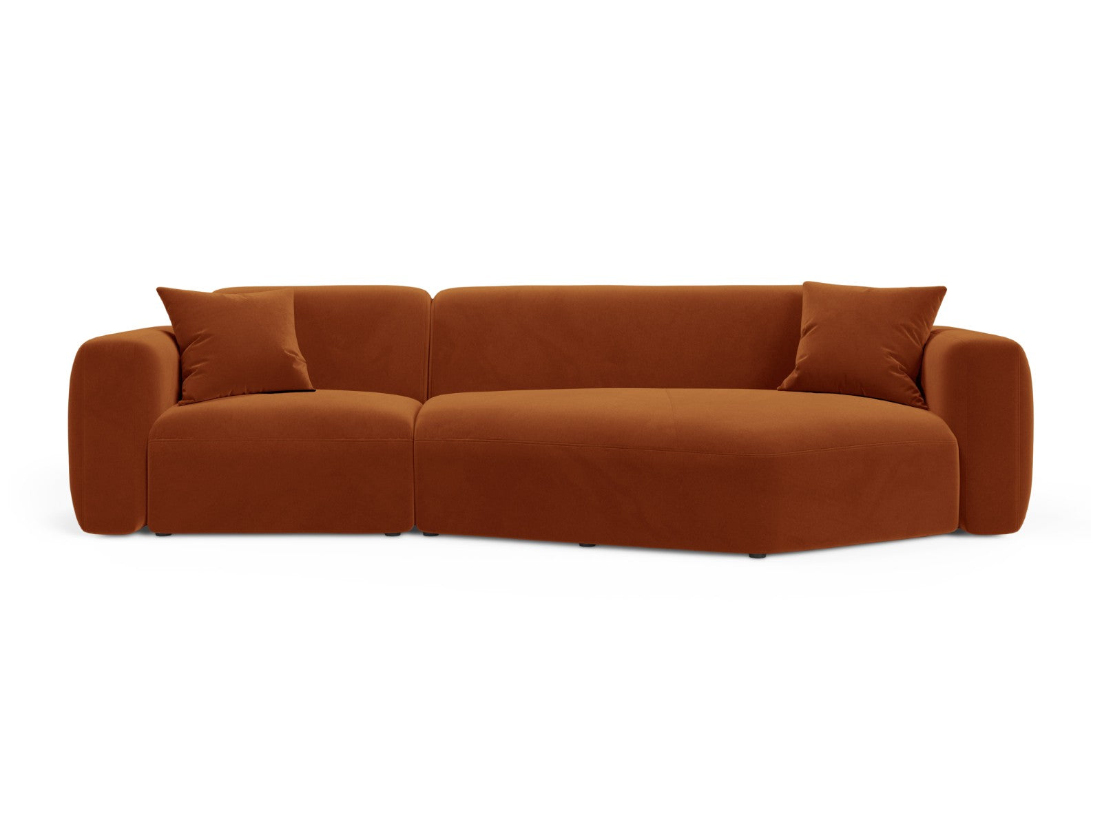 Cosmopolitan Design Modulaire hoekbank rechts Strino 3-zits, flueel te