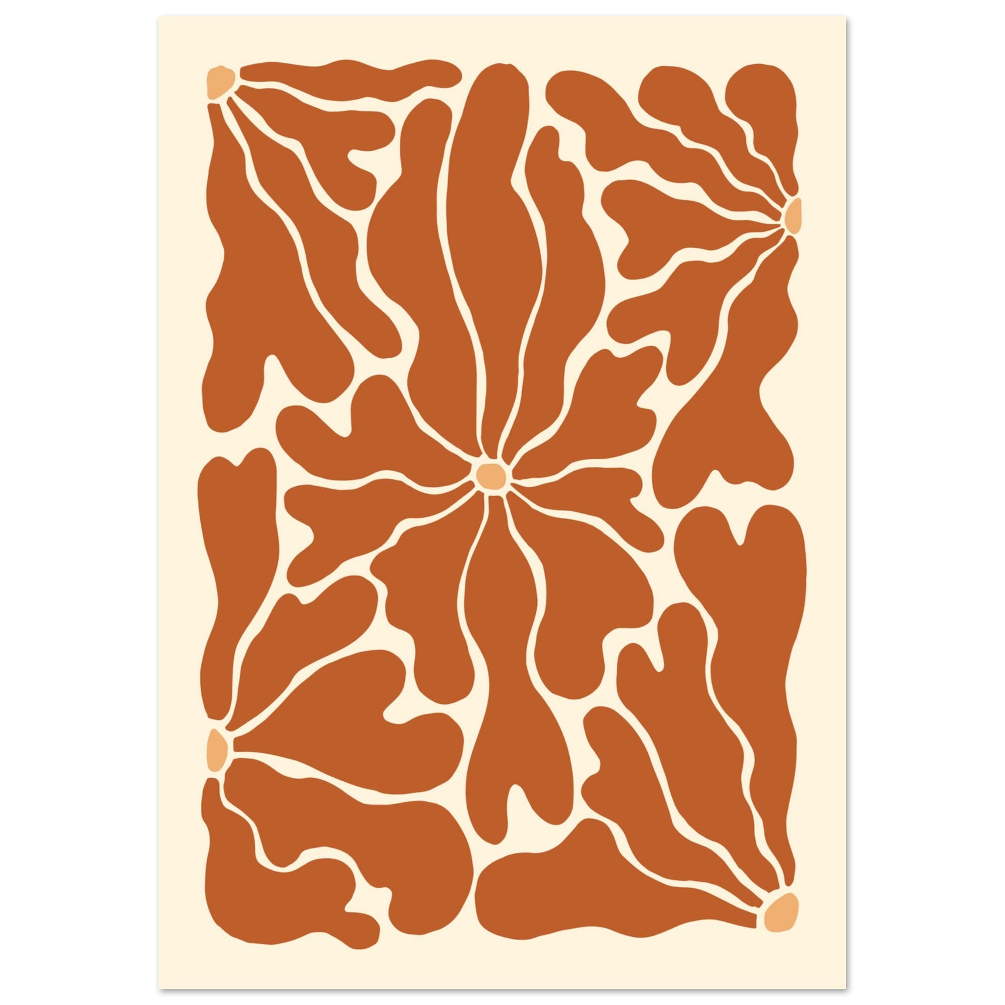 Artfulprints Boho - Ibiza flowers poster A4 21x29.7 cm