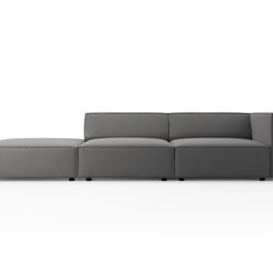 Cosmopolitan Design linker bank Arendal 4-zits, flueel, cement – 102×2 Cosmopolitan Design linker bank Arendal 4-zits, flueel, cement – 102×2