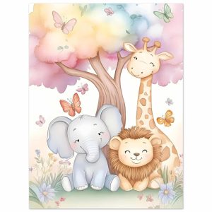 Artfulprints Poster Vrolijke safari familie – 30×40 cm – Meerkleurig Artfulprints Poster Vrolijke safari familie – 30×40 cm – Meerkleurig