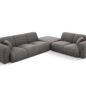 Cosmopolitan Design rechter hoekbank Nolio 4-zits, chenille, grijs – 2 Cosmopolitan Design rechter hoekbank Nolio 4-zits, chenille, grijs – 2