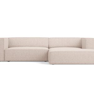 Cosmopolitan Design rechter hoekbank Arendal 3-zits, chenille, beige – Cosmopolitan Design rechter hoekbank Arendal 3-zits, chenille, beige –