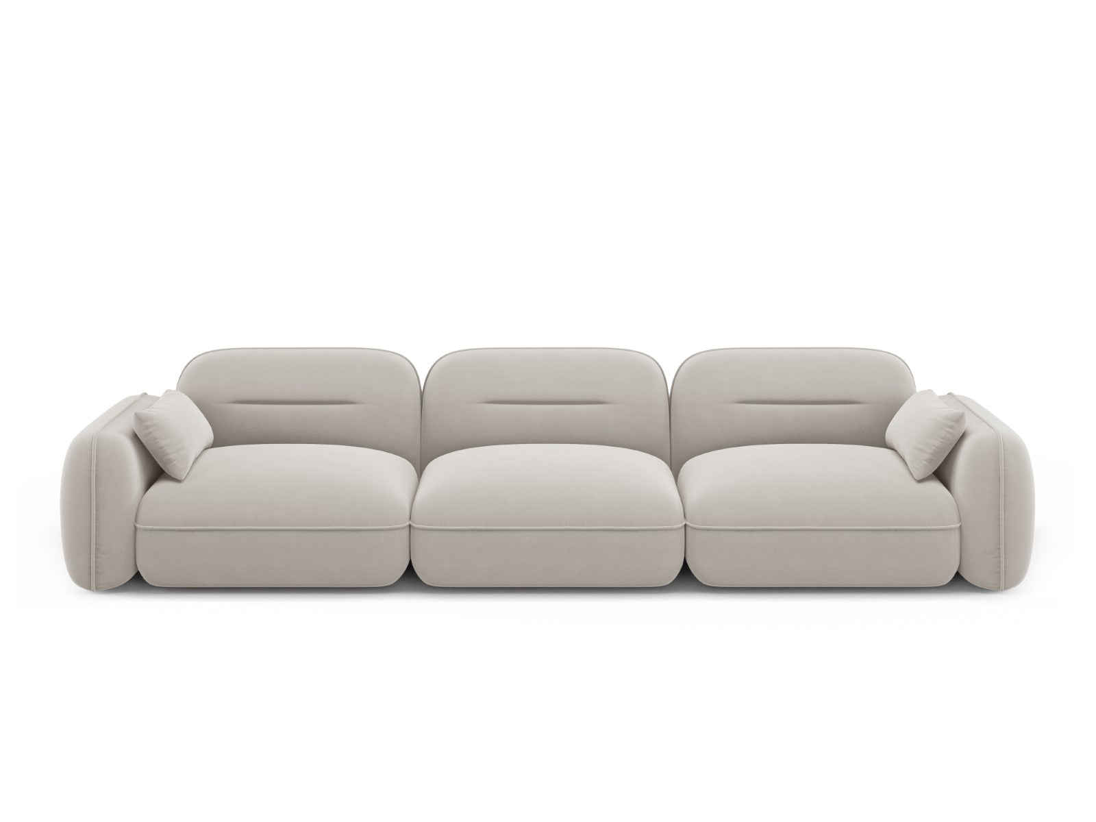 Cosmopolitan Design Modulaire bank Sydney 4-zits, flueel, lichtbeige -