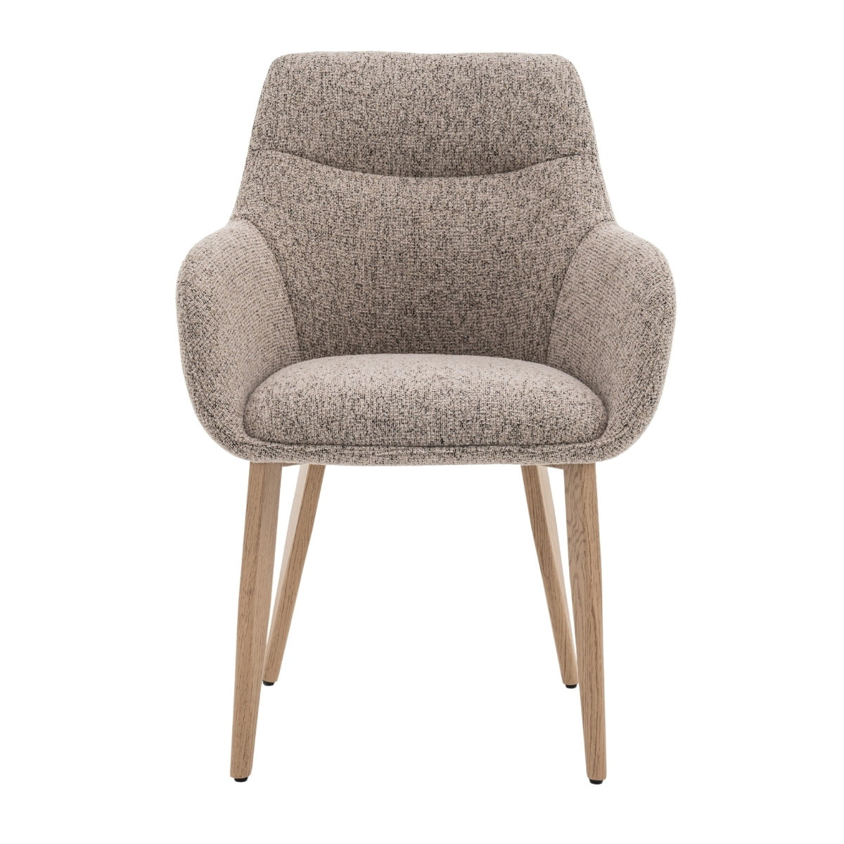 DÉJA Living Eetkamerstoel Noé - Taupe/Naturel - Zithoogte 47cm - Set v