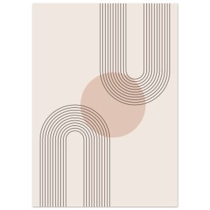 Artfulprints Poster Boho – Neutral curves – 50×70 cm – Grijs Artfulprints Poster Boho – Neutral curves – 50×70 cm – Grijs