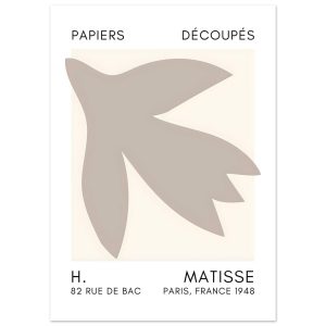 Artfulprints Poster Matisse – Shapes in the air grey – 50×70 cm – Grij Artfulprints Poster Matisse – Shapes in the air grey – 50×70 cm – Grij