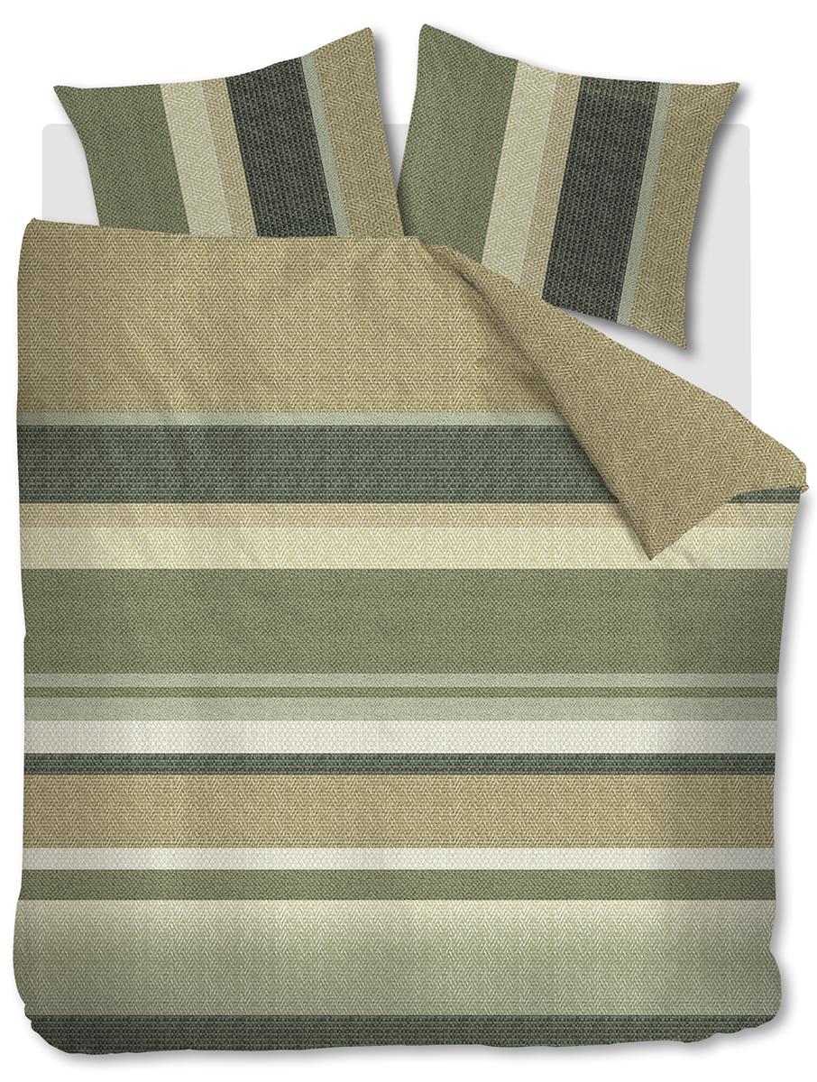 Beddinghouse dekbedovertrek Jorren - 200x200/220 cm - olijfgroen