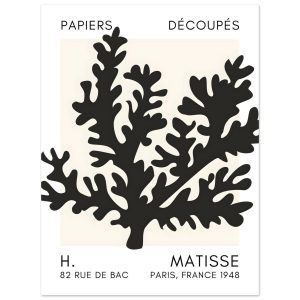 Artfulprints Poster Matisse – Aqua bloom black – 30×40 cm – Zwart Artfulprints Poster Matisse – Aqua bloom black – 30×40 cm – Zwart