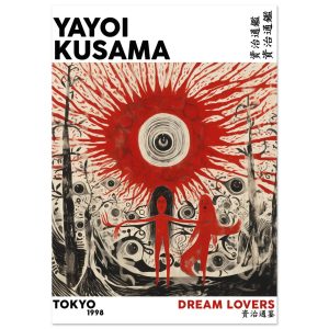 Artfulprints Poster Yayoi Kusama – Dream lovers – A4 21×29.7 cm – Rood Artfulprints Poster Yayoi Kusama – Dream lovers – A4 21×29.7 cm – Rood