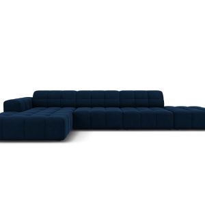 Cosmopolitan Design linker hoekbank Chicago 5-zits, flueel koningsblau Cosmopolitan Design linker hoekbank Chicago 5-zits, flueel koningsblau