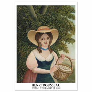 Artfulprints Poster Henri Rousseau – Woman with basket of eggs – 70×10