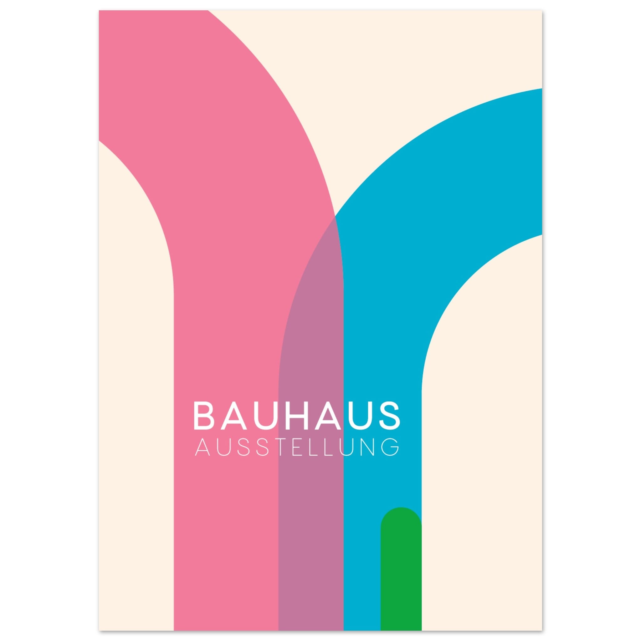 Artfulprints Poster Bauhaus - Ausstellung - 50x70 cm - Meerkleurig