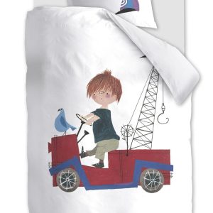 Beddinghouse x Fiep Amsterdam Rondjes Rijden dekbedovertrek – Eenperso