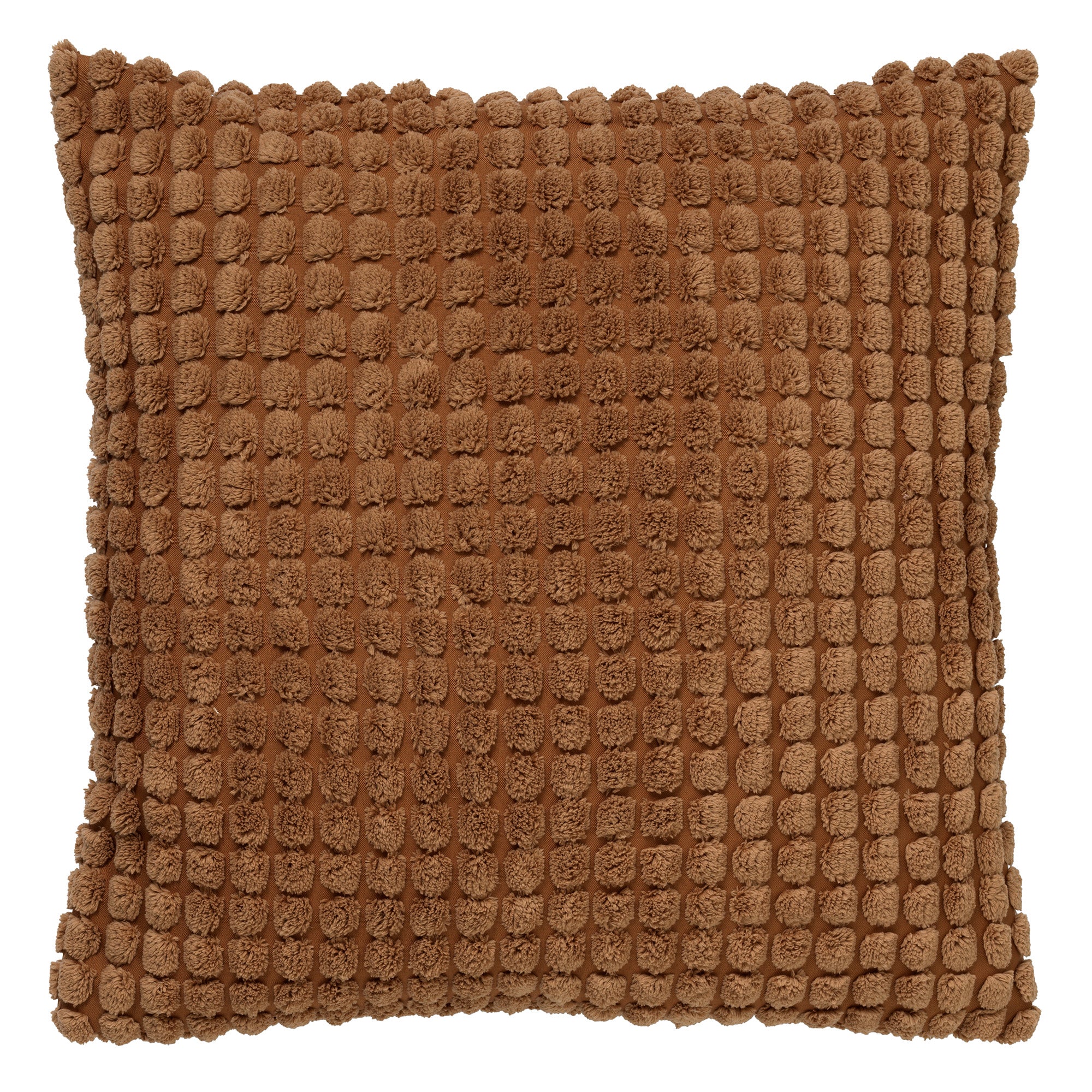 ROME - kussenhoes 45x45 cm - effen kleur - 3D-structuur - Tobacco Brow