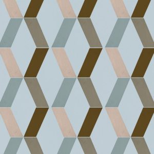 Catchii Behang Zigzag Franky blauw multi Catchii Behang Zigzag Franky blauw multi