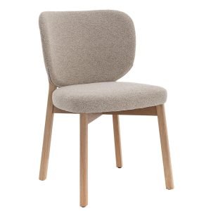 DÉJA Living Eetkamerstoel Nobu – Beige/Naturel Eiken – Set van 2 DÉJA Living Eetkamerstoel Nobu – Beige/Naturel Eiken – Set van 2