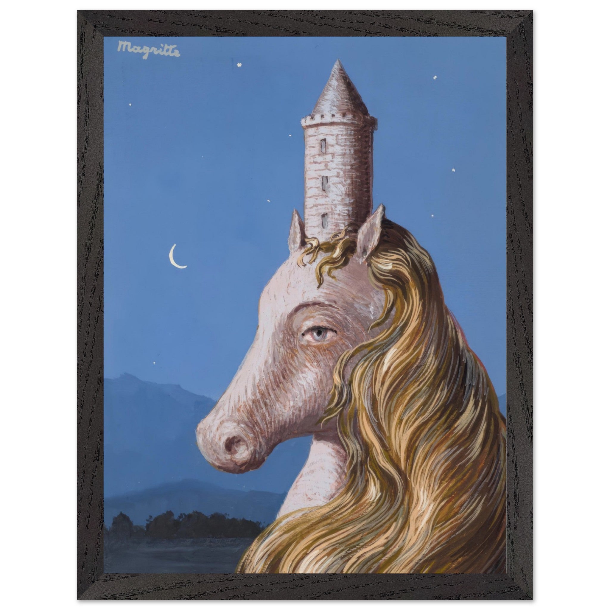 Artfulprints Poster met Lijst René Magritte - Le coeur du monde - 30x4