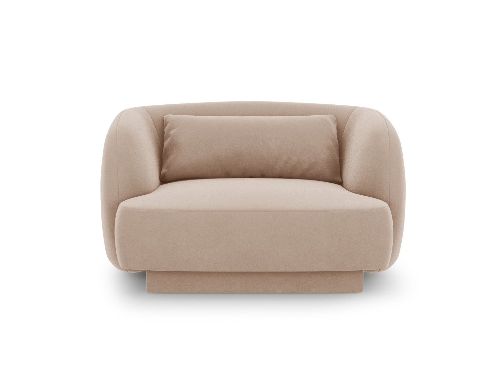 Cosmopolitan Design Fauteuil Tulum flueel, beige - 90x103x70cm