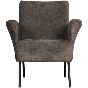 WOOOD fauteuil Muse – Polyester – Grijs/Bruin – 77x73x70 WOOOD fauteuil Muse – Polyester – Grijs/Bruin – 77x73x70