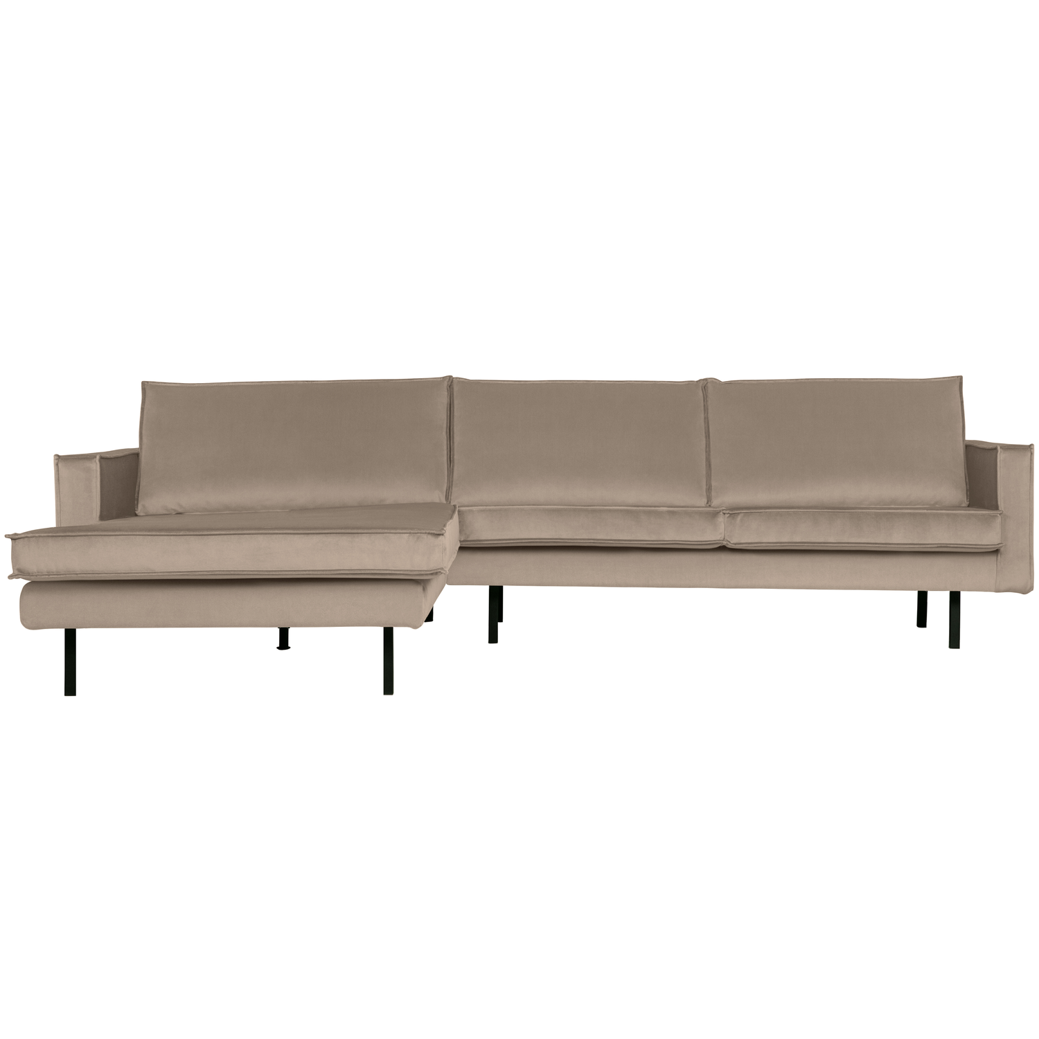 WOOOD chaise longue Rodeo - Velvet - Khaki - 85x300x86/155